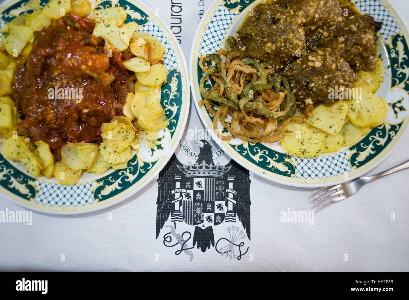 El Cangrejo Bar restaurant à la Solana, Ciudad Real, Espagne, rend hommage  au dictateur espagnol Francisco Franco Photo Stock - Alamy