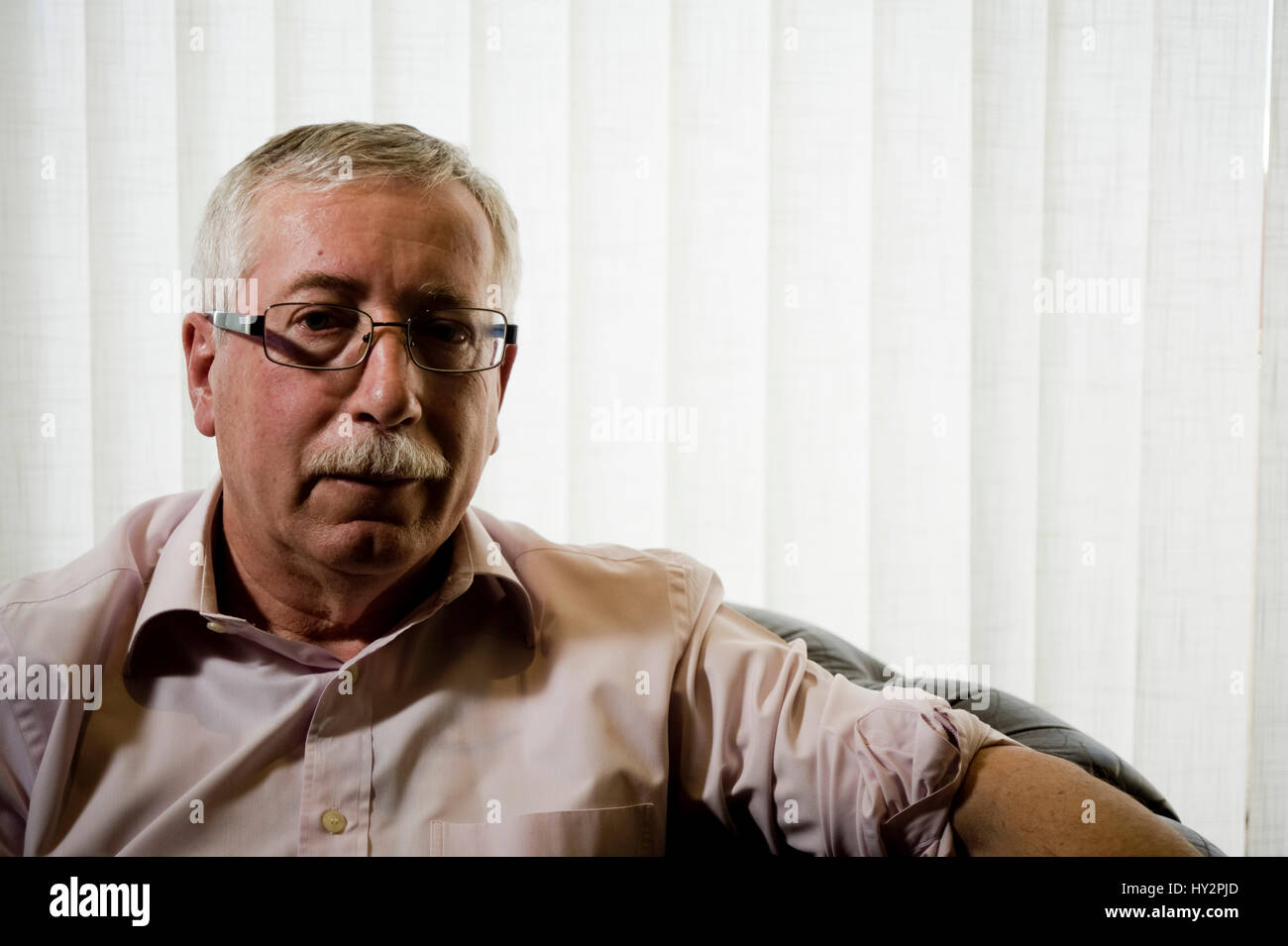 Ignacio Fernandez Toxo, Secrétaire général de l'union espagnole Commissions ouvrières (CCOO) à Madrid, Espagne. Banque D'Images