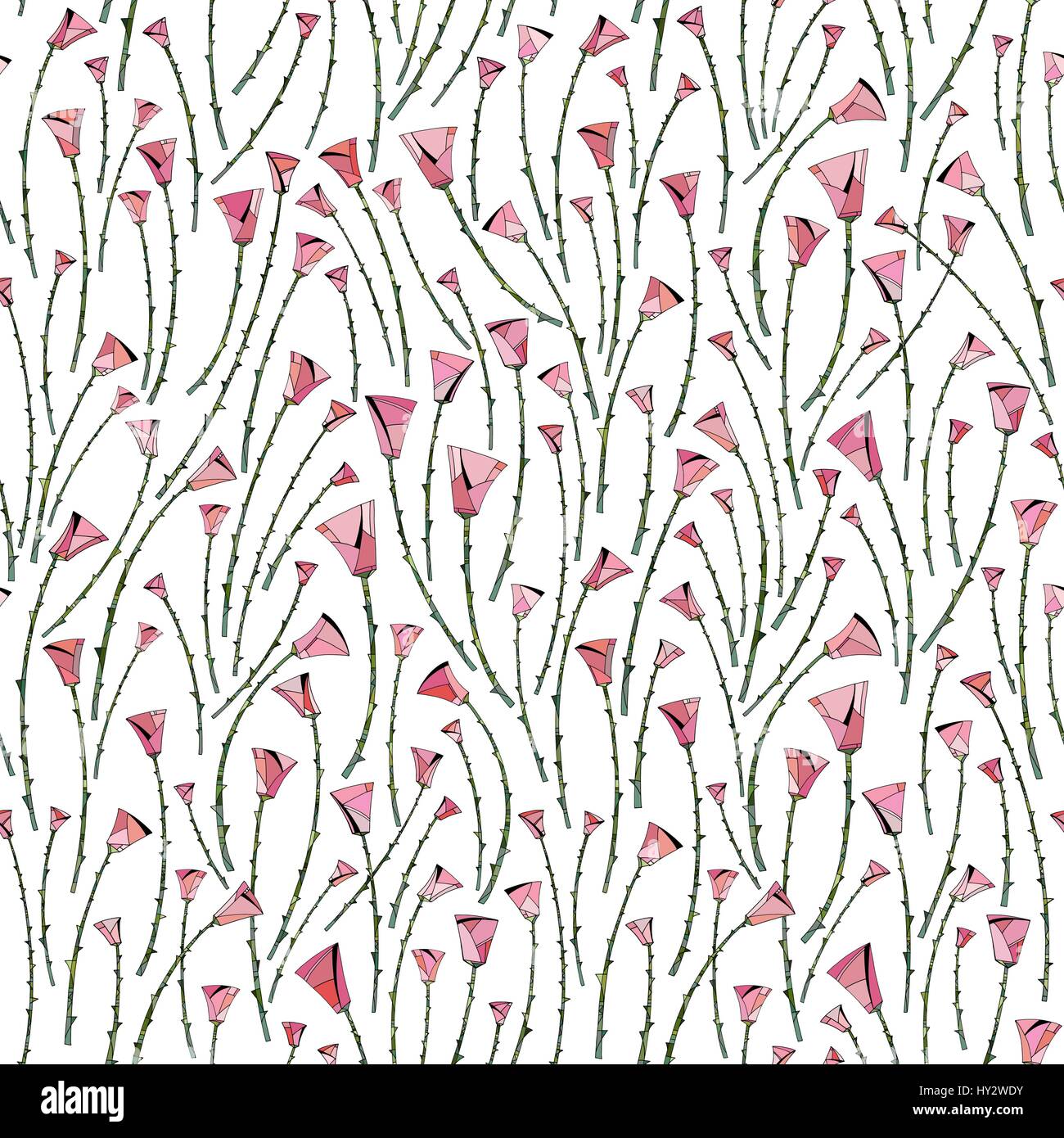 Roses illustration. Fleurs stylisées pour la conception, l'emballage, le textile tissu papier peint Illustration de Vecteur