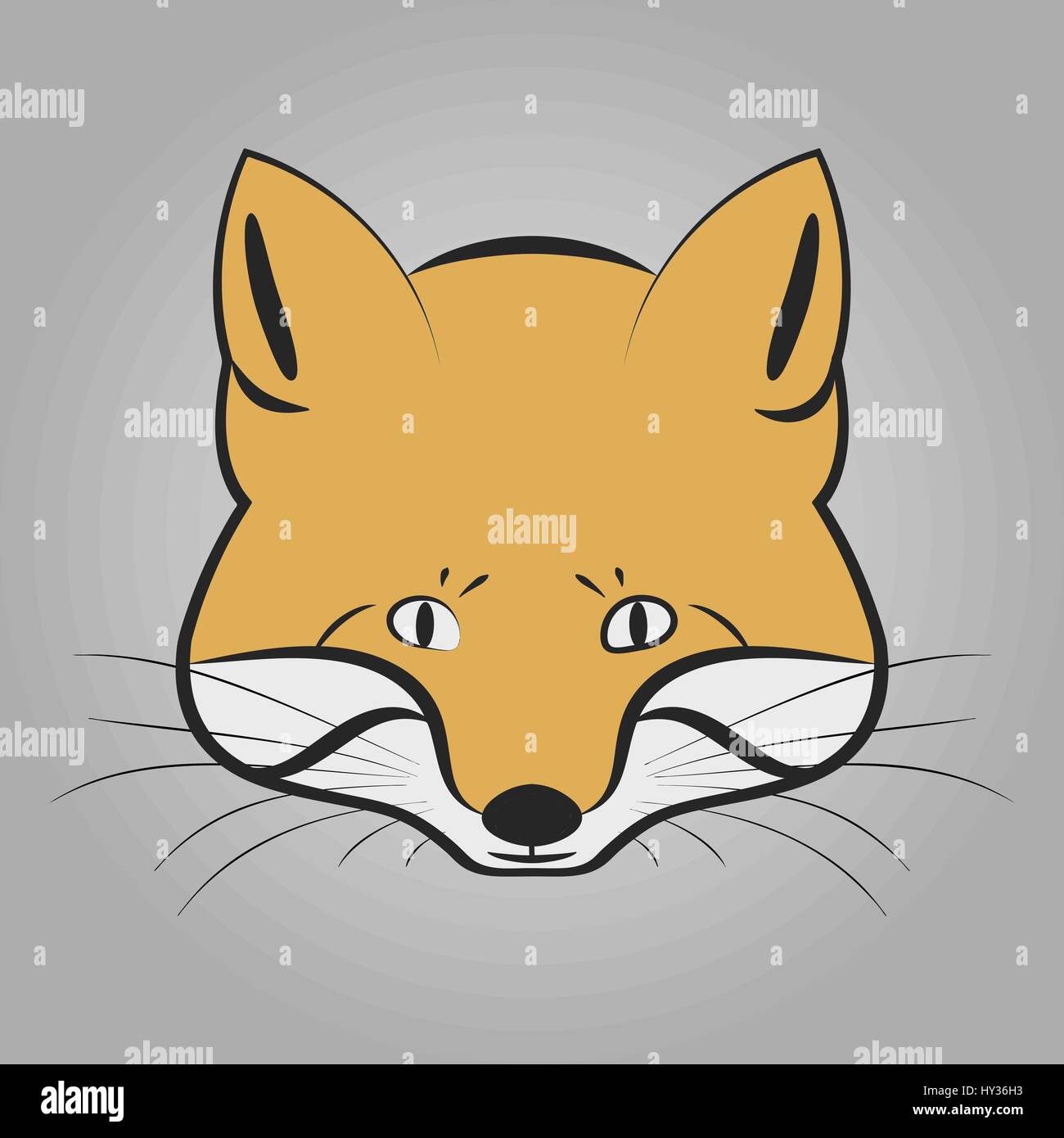 Icône tête de renard Illustration de Vecteur