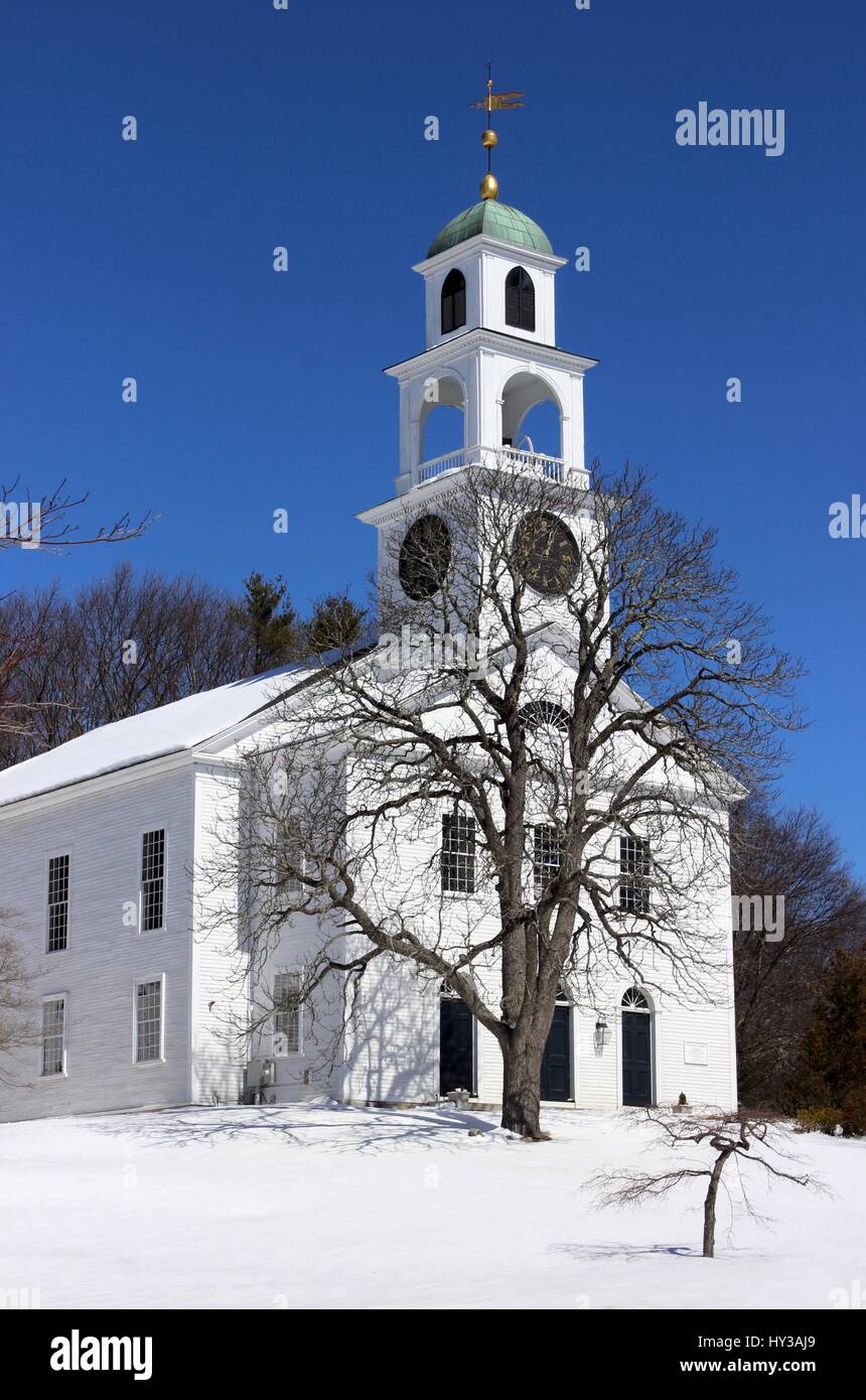 Première église paroissiale à Sudbury, MA, USA Banque D'Images