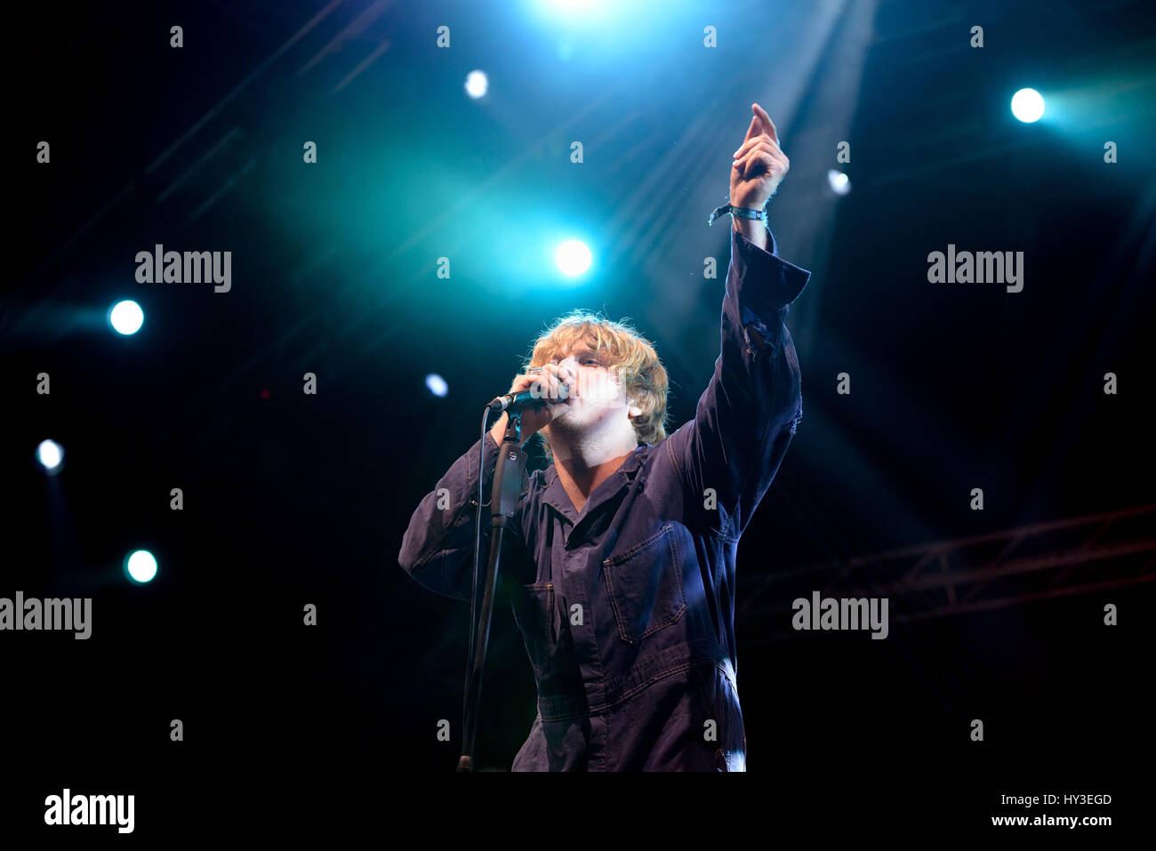 Barcelone - 4 juin : Ty Segall et les détrousseurs (punk rock) produisent en concert au Primavera Sound Festival 2016 le 4 juin 2016 à Barcelone, Espagne. Banque D'Images