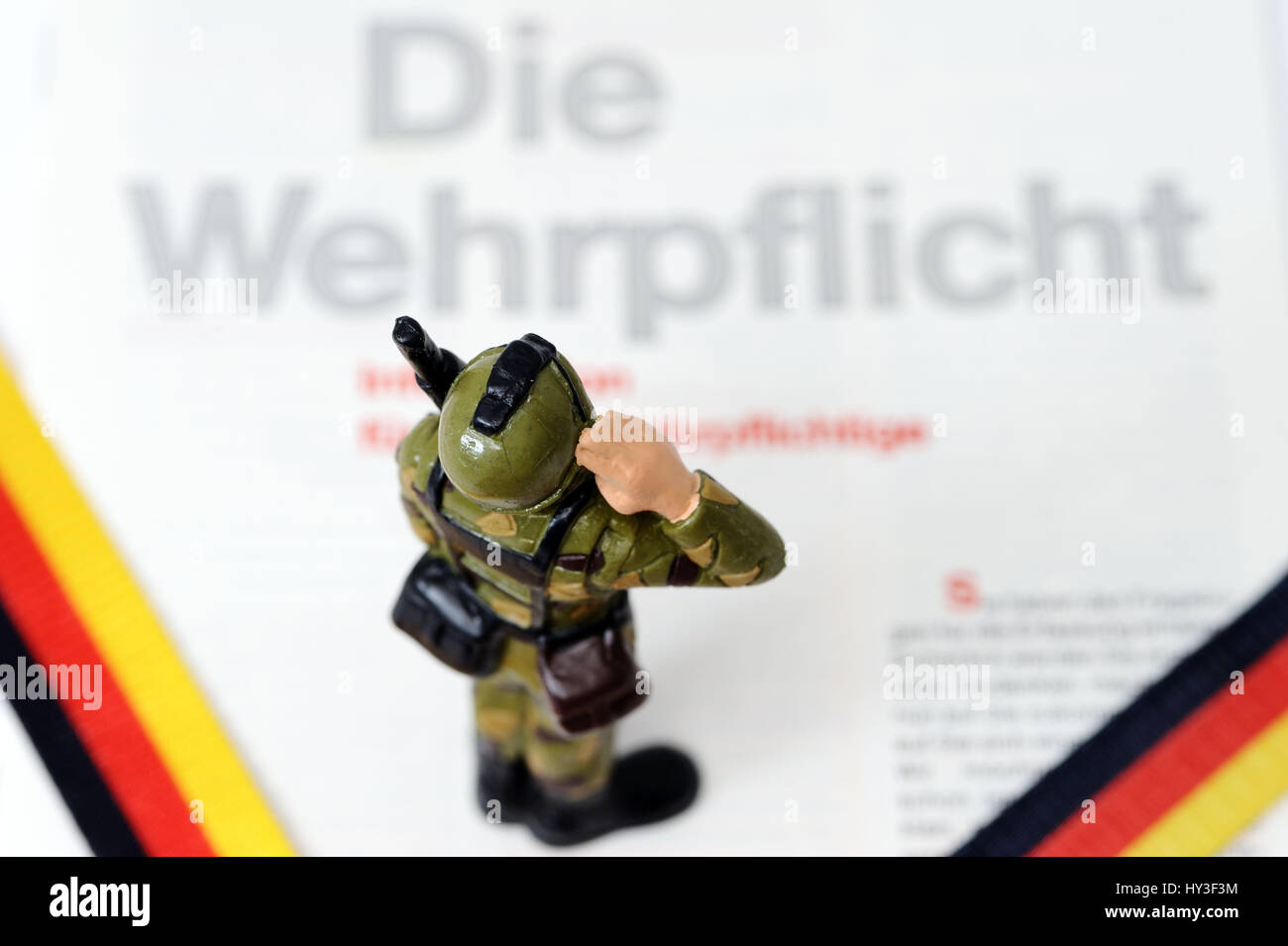 La suspension de la conscription en Allemagne, Aussetzung der Wehrpflicht in Deutschland Banque D'Images