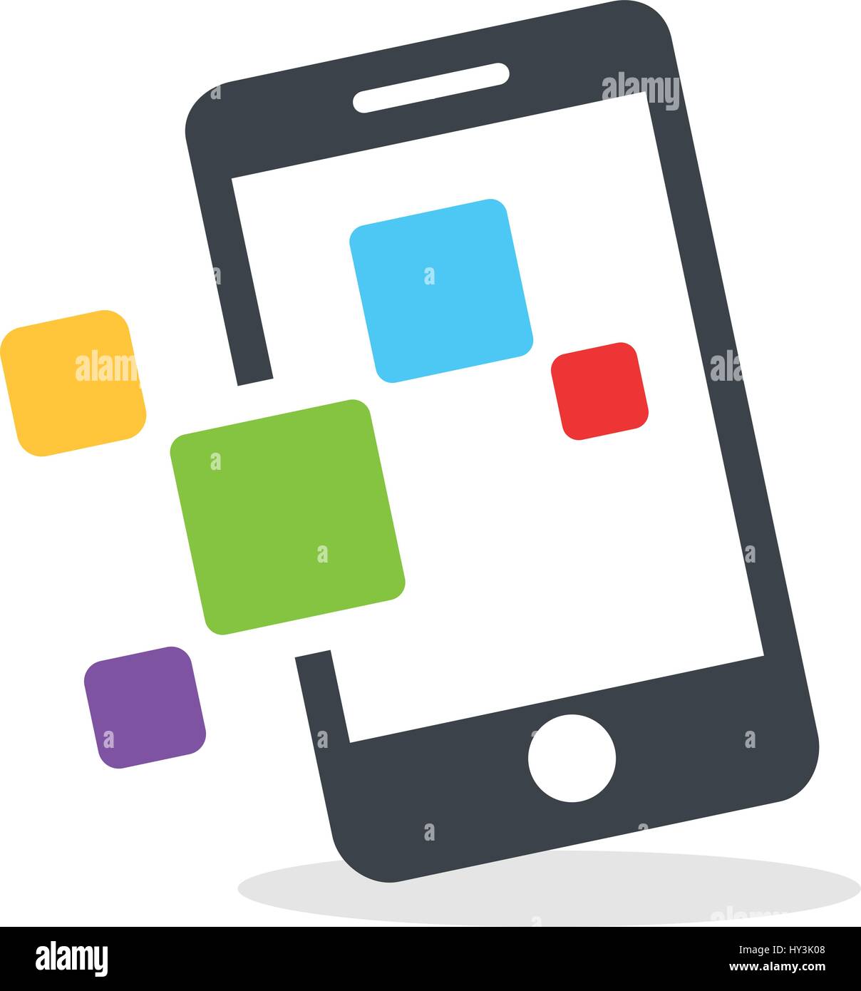 Applications Smartphone, mobile development concept, vector illustration Illustration de Vecteur