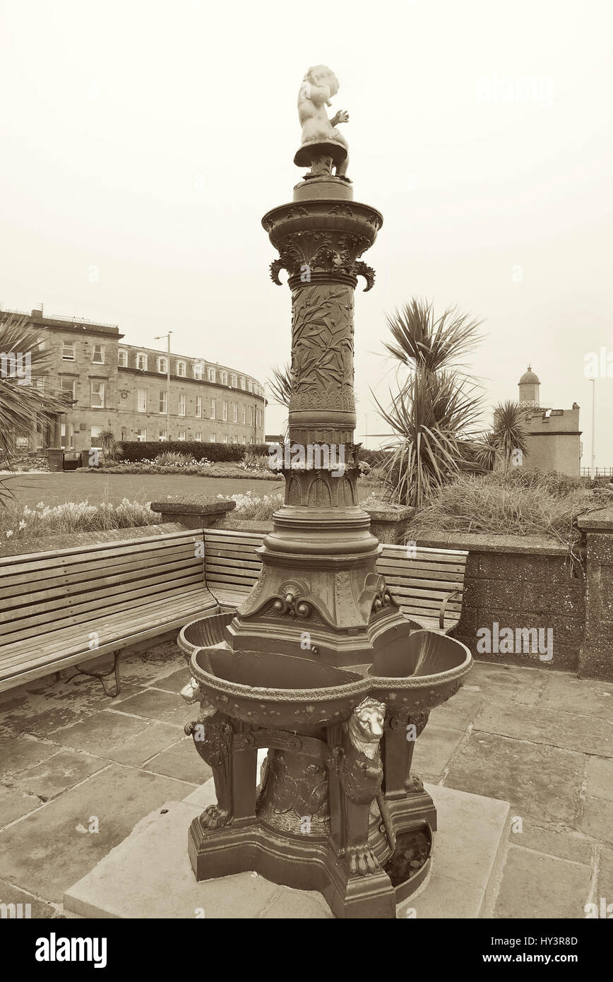L'eau orné victorien rénové,fontaine,Fleetwood Lancashire, Royaume-Uni Banque D'Images