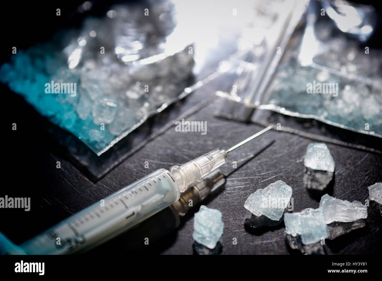 La Crystal Meth, image symbolique, Crystal Meth, Symbolbild Droge Banque D'Images