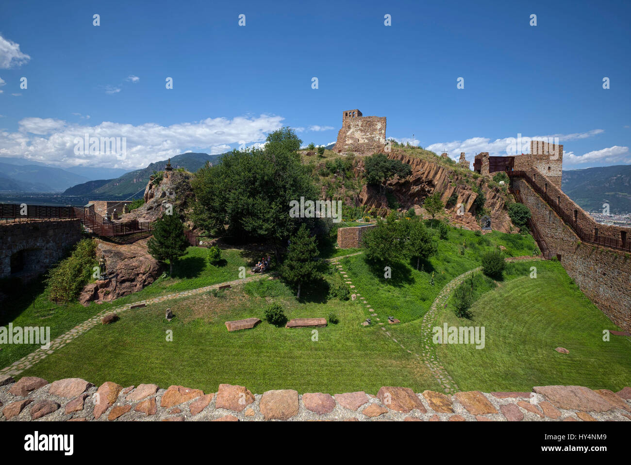 L'Italie, le Tyrol du Sud, Bolzano, Château Sigmundskron, Messner Mountain Museum Firmian, château, Banque D'Images