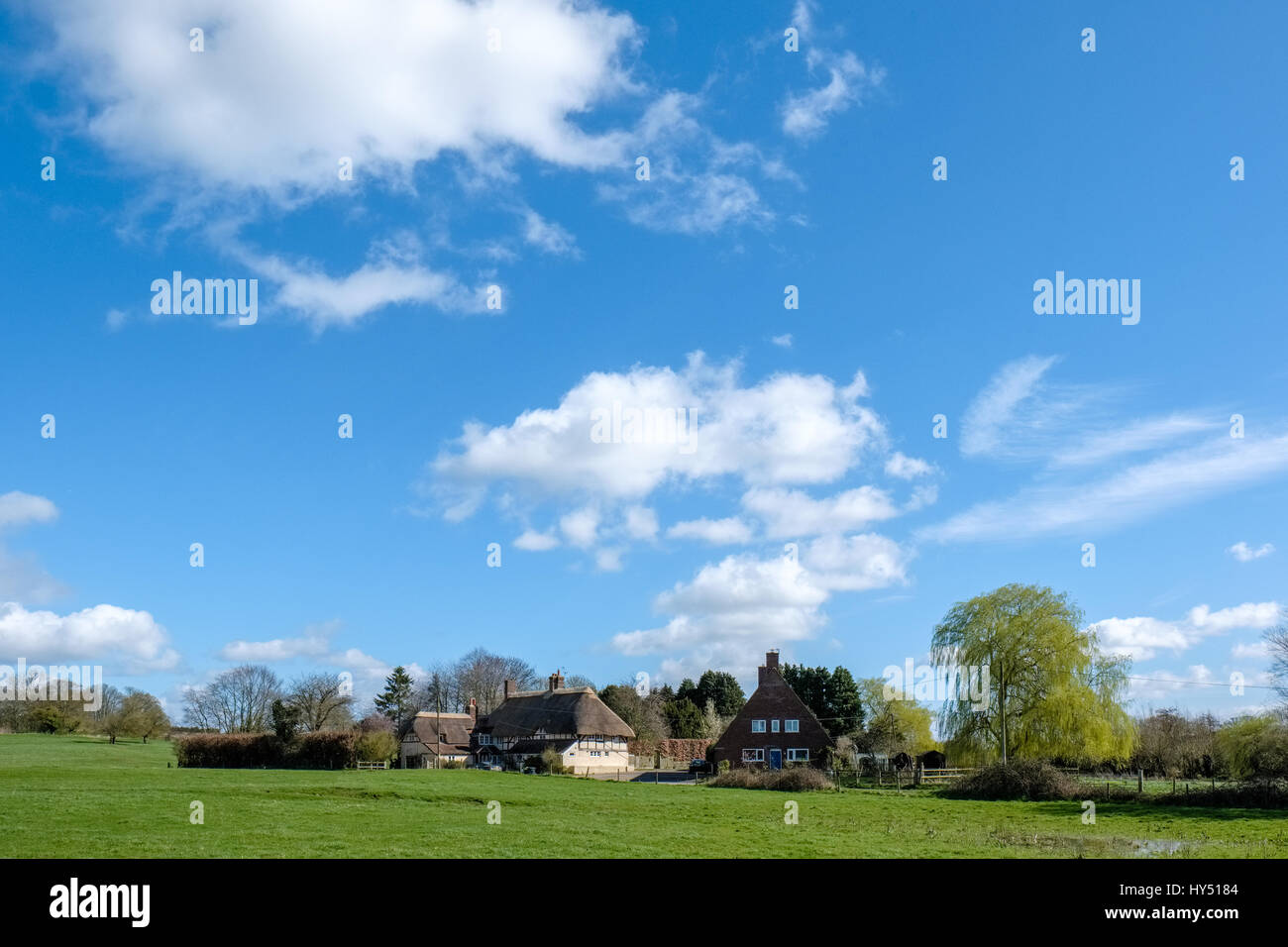 Vue d'une chaumière de Micheldever Hampshire Banque D'Images