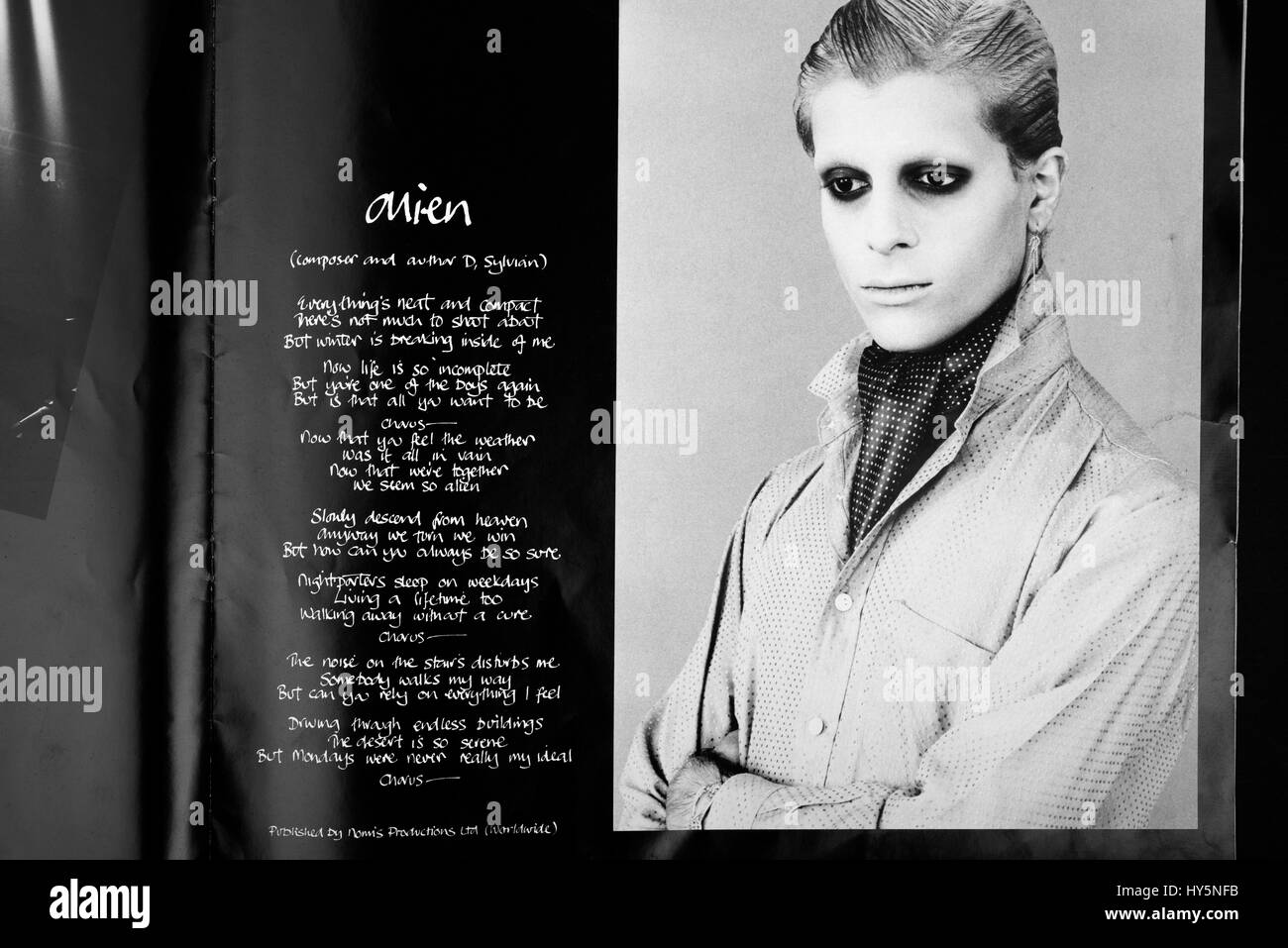 Mick Karn, le bassiste du groupe pop des années 80 avec le Japon Banque D'Images