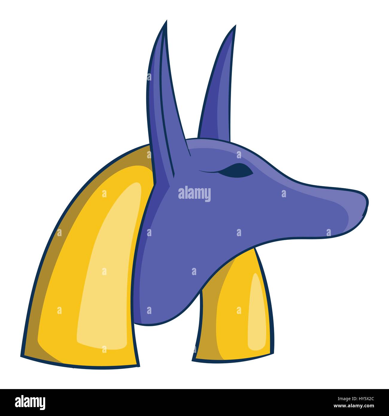 Anubis dieu égyptien antique, l'icône de style cartoon Illustration de Vecteur