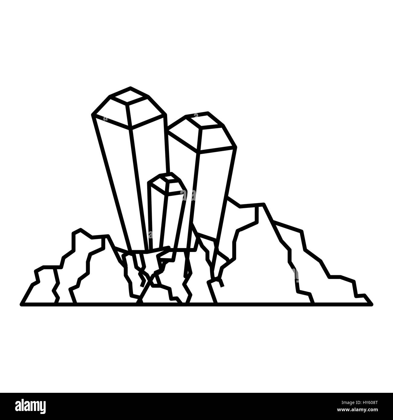 Icône Crystal style du contour, Illustration de Vecteur