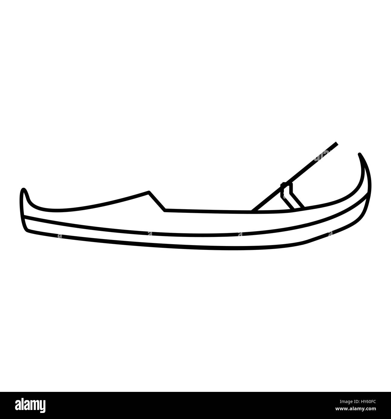 Icône style du contour, gondole Illustration de Vecteur