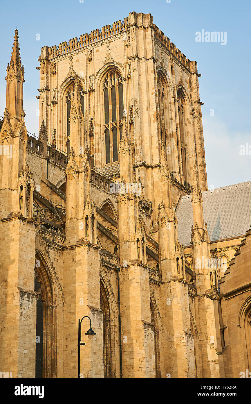 La cathédrale de York dans le centre-ville historique. Banque D'Images