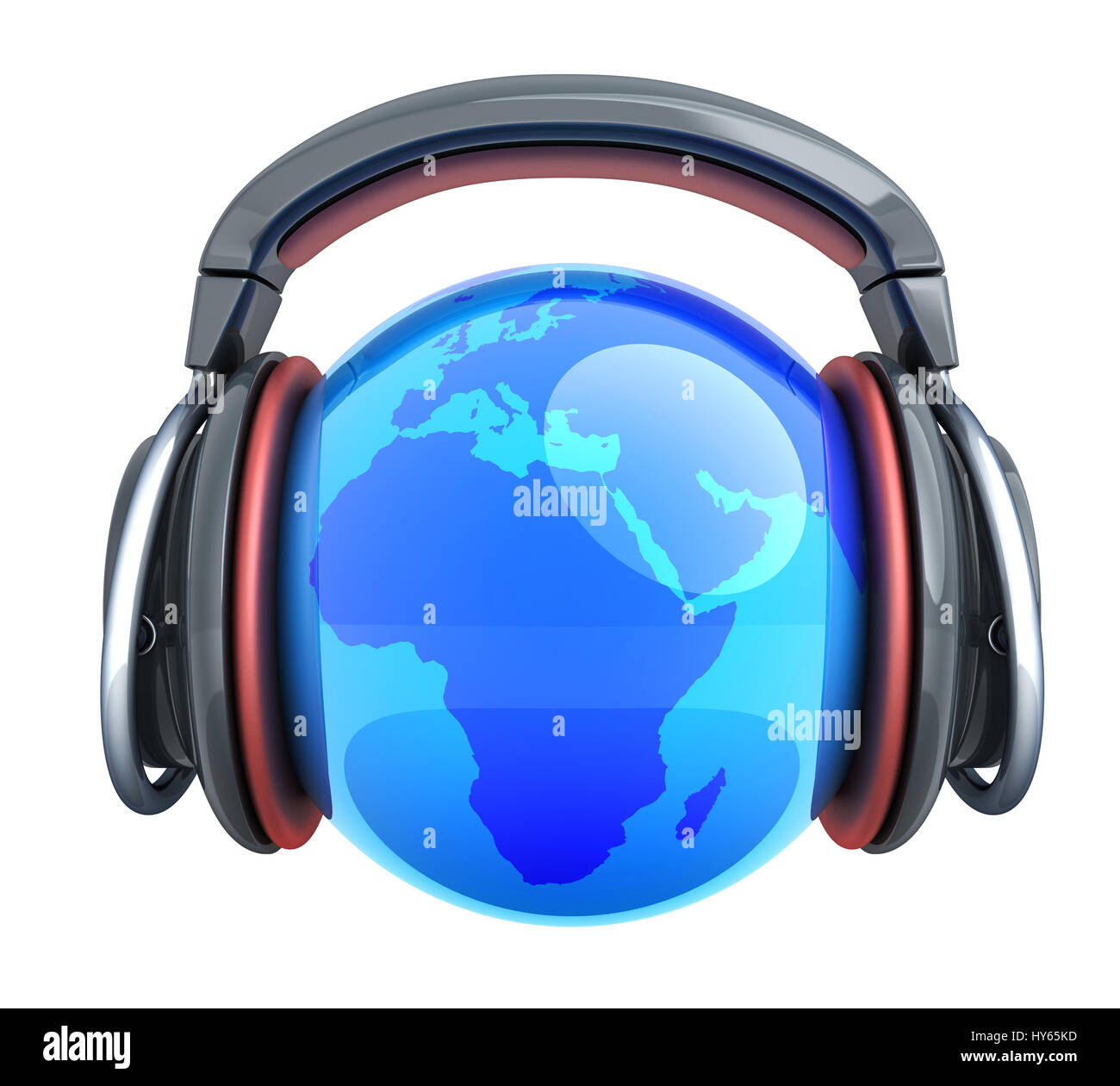 Symbole abstrait de la musique du monde. 3d illustration Banque D'Images