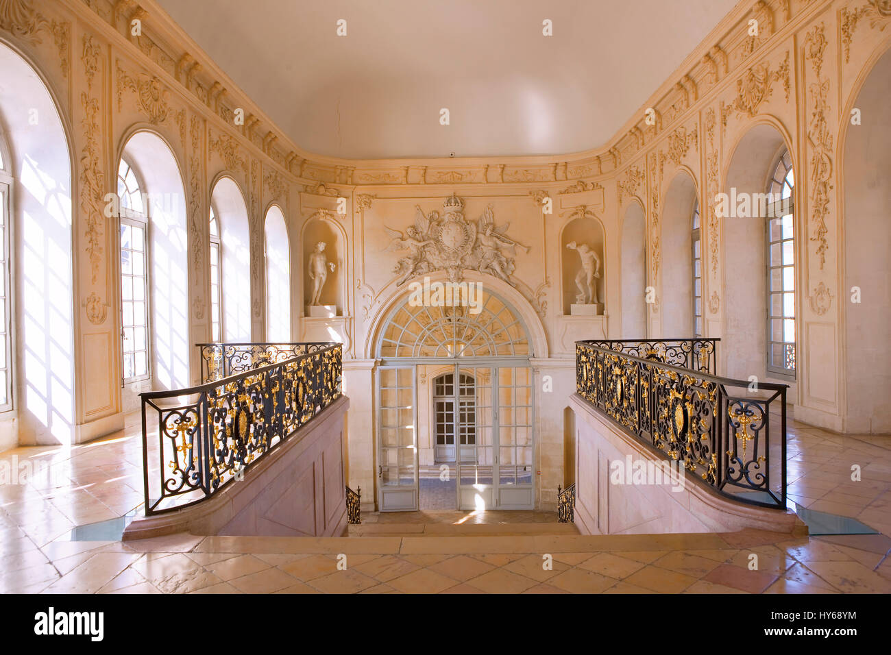 Escaliers dans le palais des Ducs de Bourgogne (hôtel de ville de Dijon) Banque D'Images