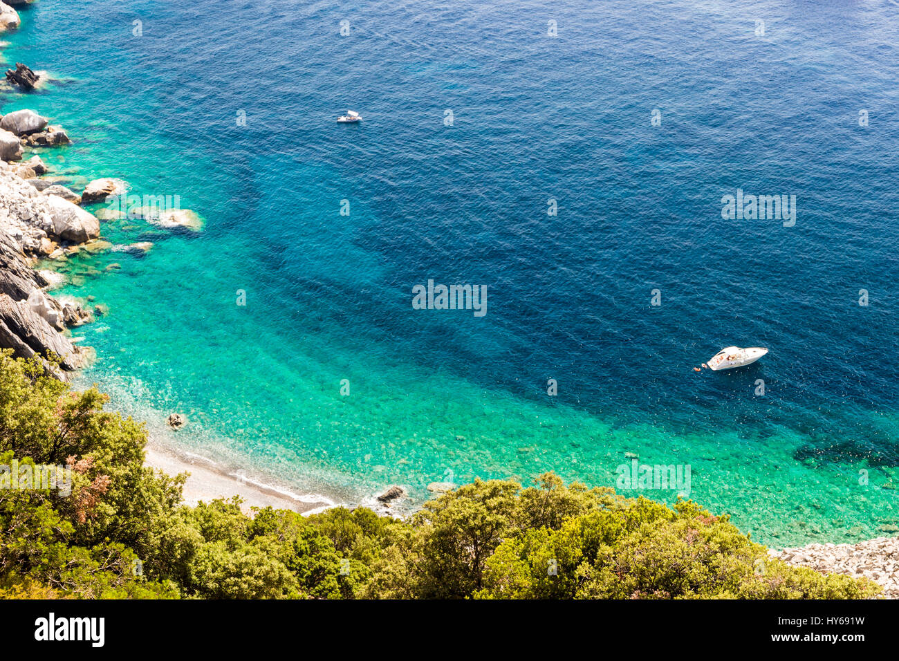 Cristal de l'eau de mer en Pomonte, Ile d'Elbe Banque D'Images