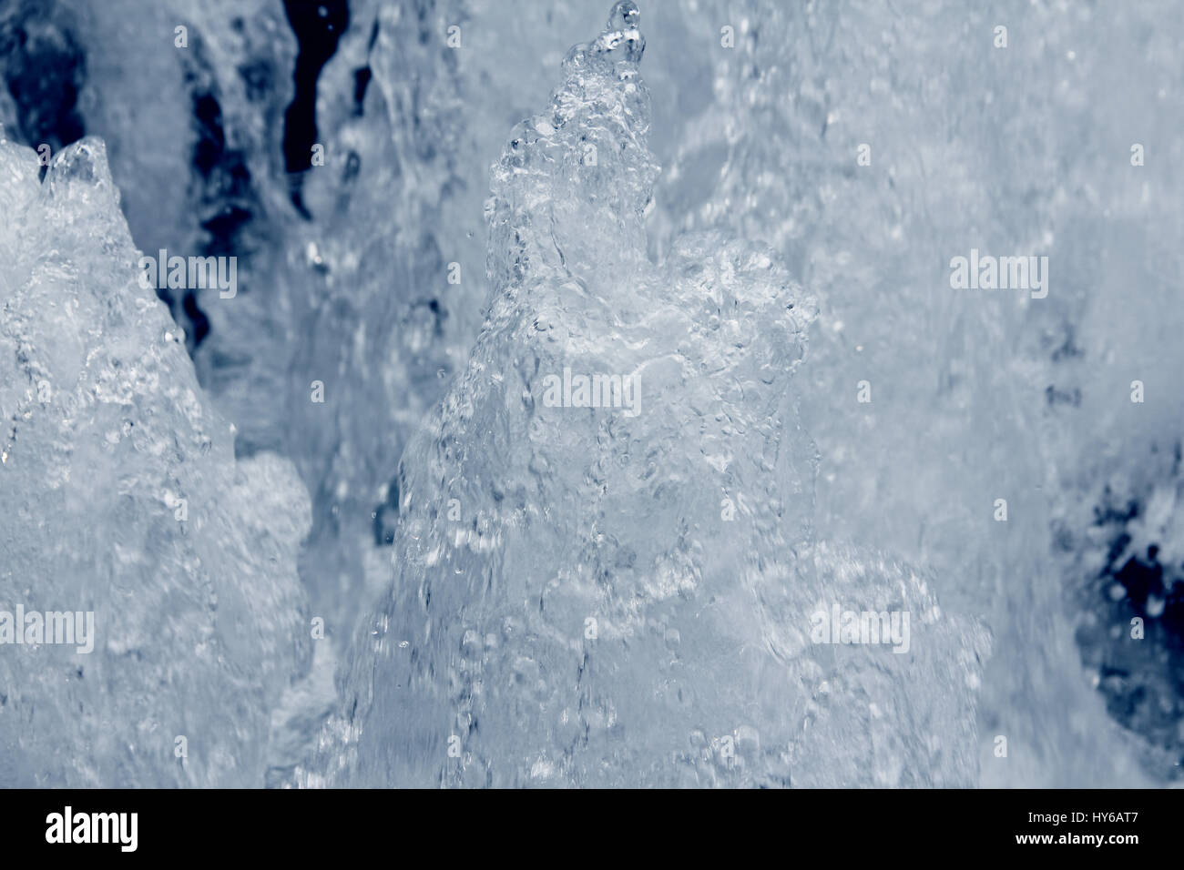 Les projections d'eau fond fontaine close up vuew de gouttes Banque D'Images