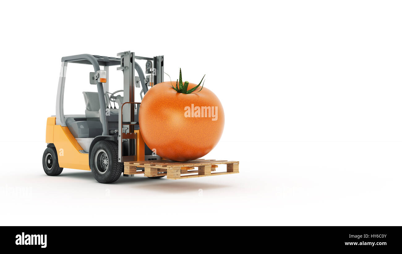Chariot élévateur moderne à la tomate Banque D'Images
