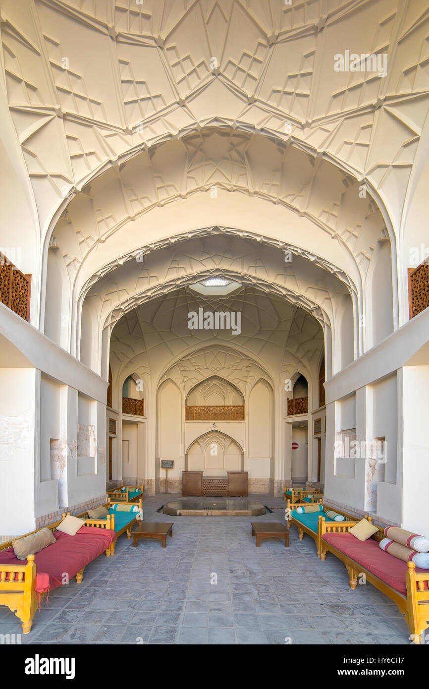 Kashan, Iran - 9 décembre 2015 : Intérieur de l'Ameri Maison historique à Kashan, Iran Banque D'Images