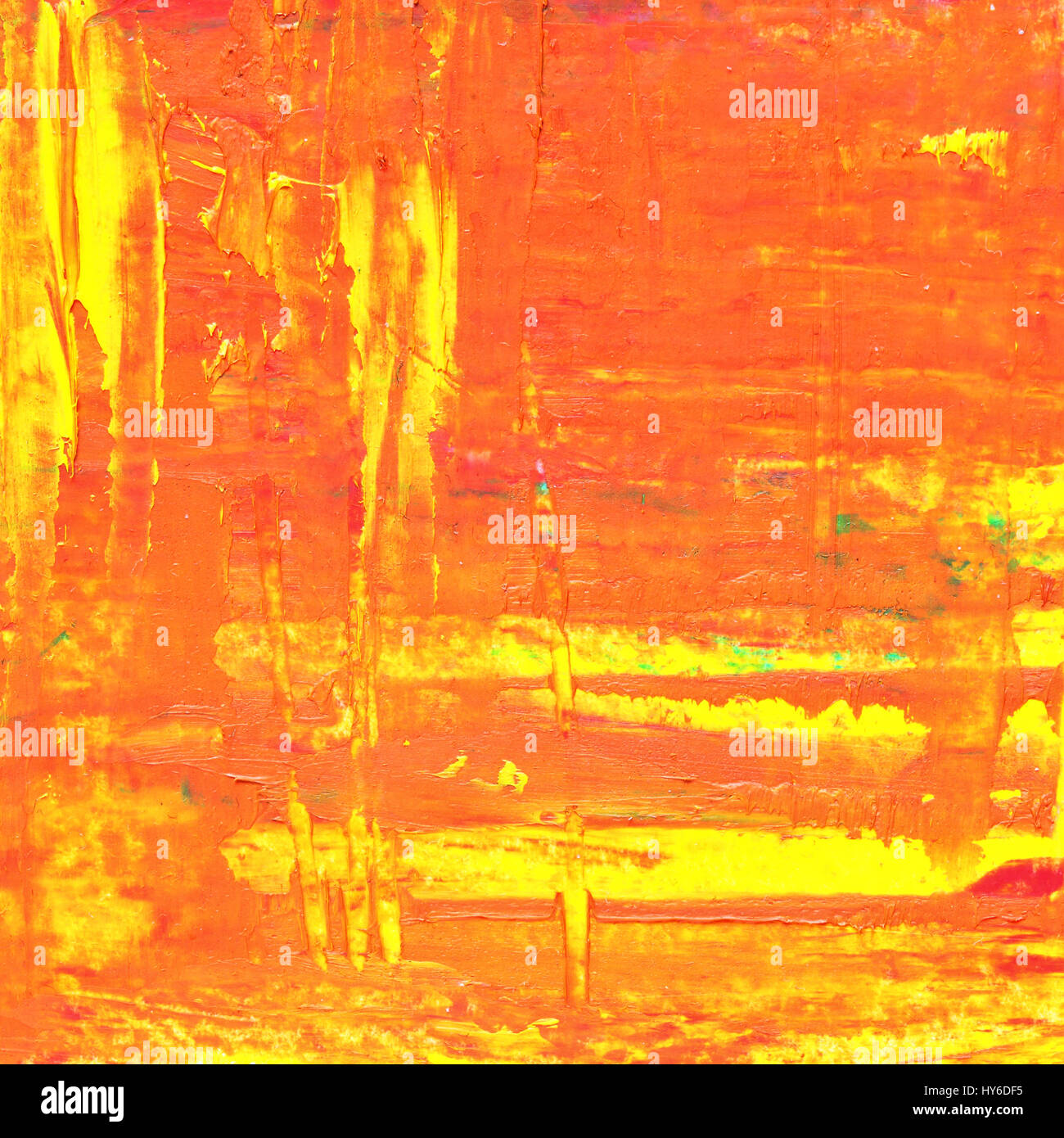 La texture de la peinture à l'huile d'orange avec des coups de pinceau. Abstract background Banque D'Images