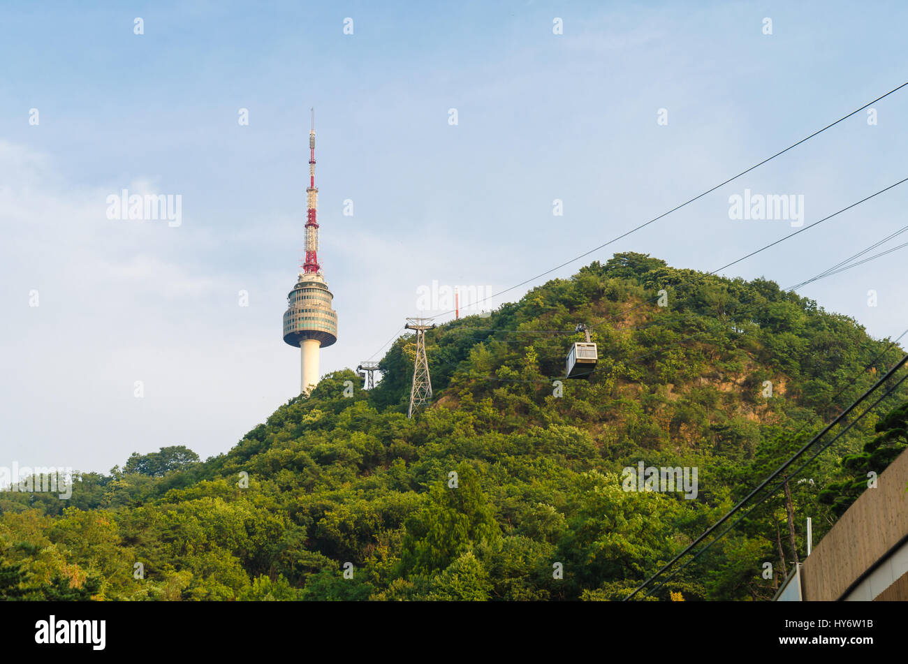 Funiculaire de La Tour N de Séoul en Corée du Sud namsan Banque D'Images