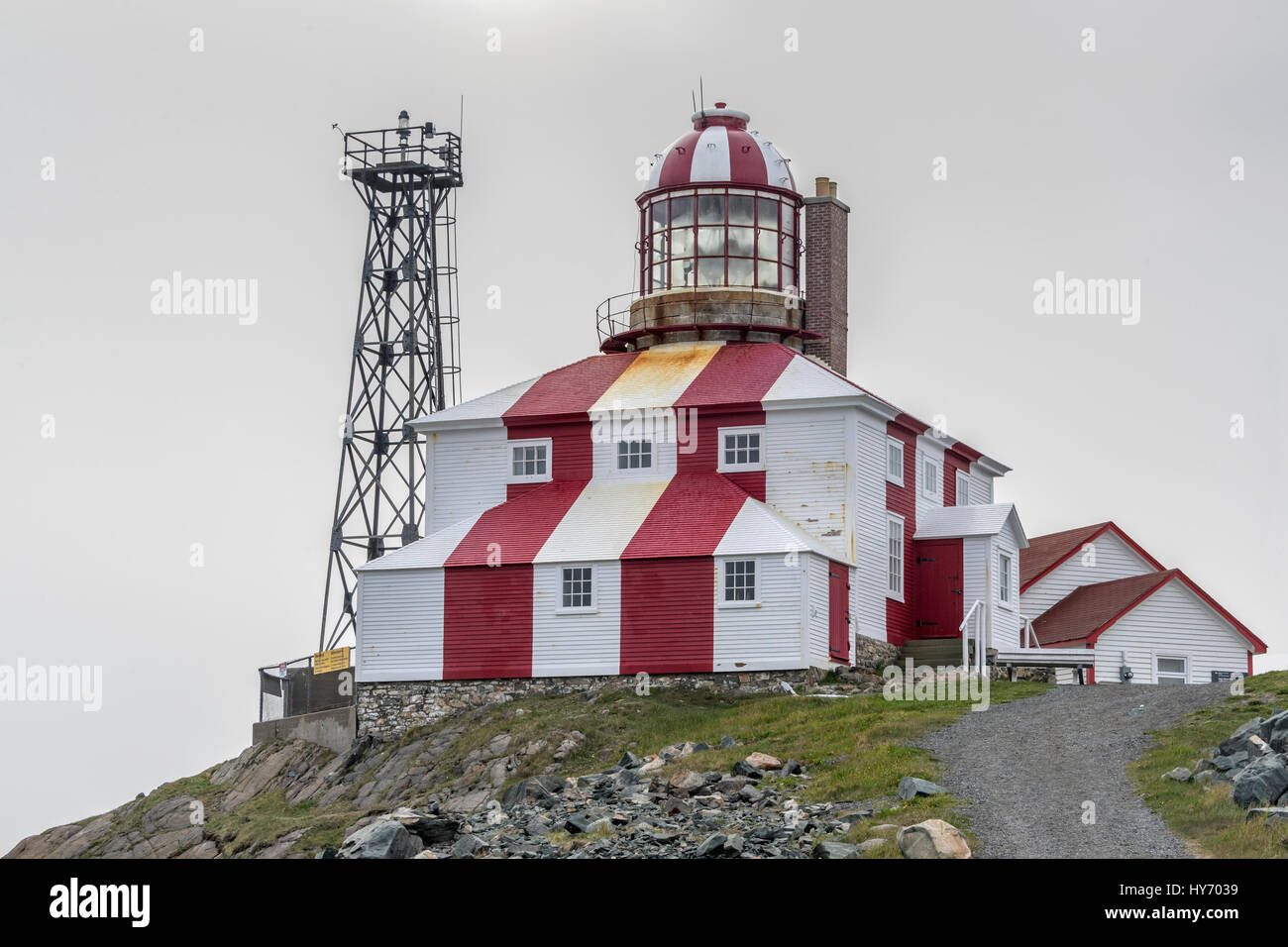 Phare du cap Bonavista, 1842, site historique provincial, Bonavista, Terre-Neuve Banque D'Images