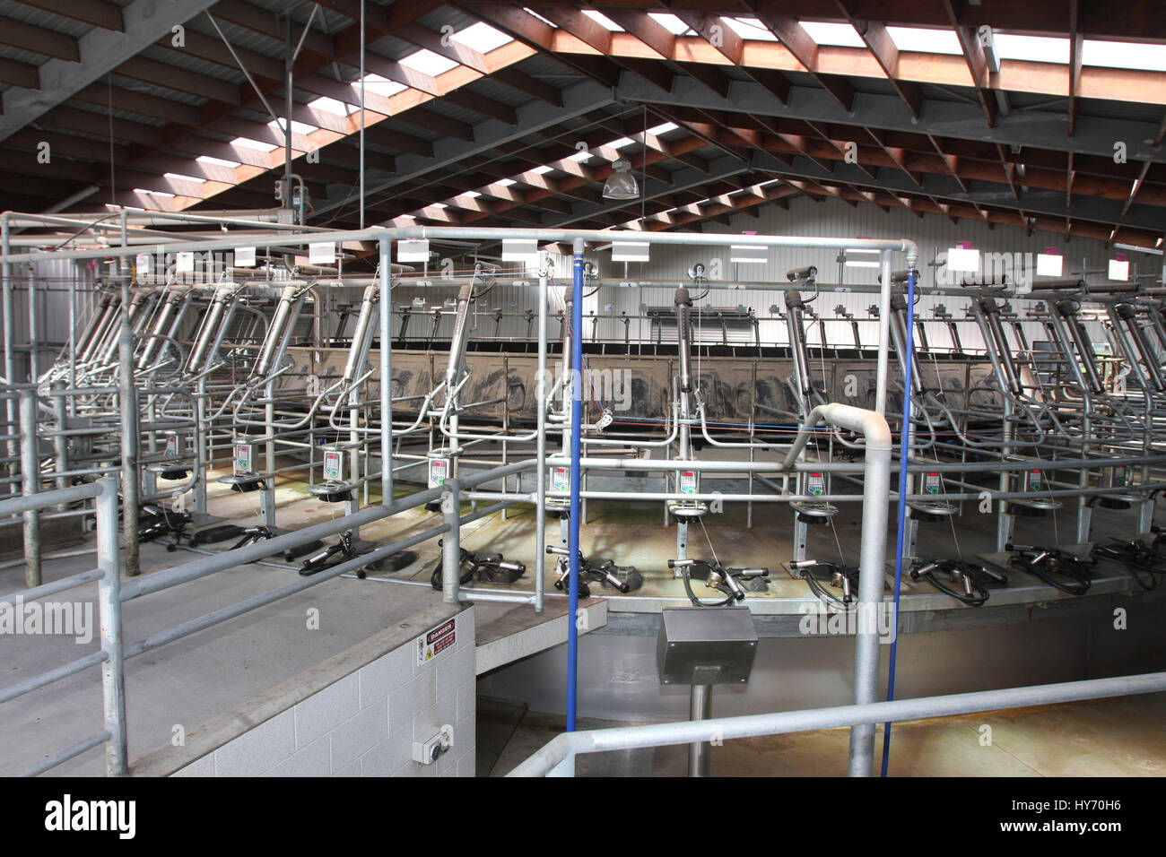 La Nouvelle-Zélande traite Herringbone Shed Banque D'Images