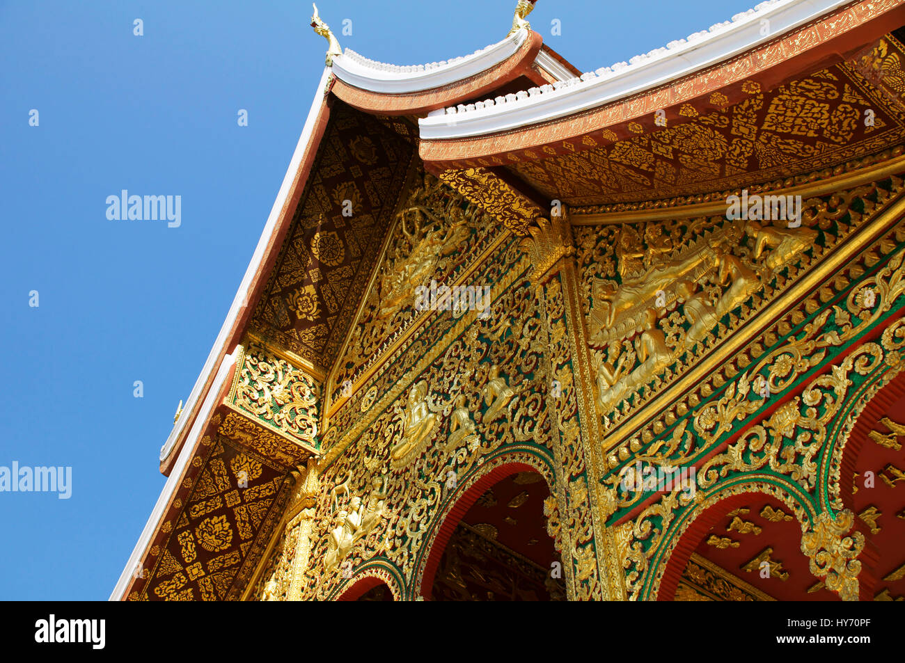 Haw Pha Bang, la chapelle du palais royal, Luang Prabang Banque D'Images