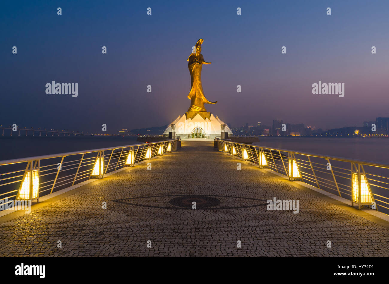 Statue de kun iam la déesse de la miséricorde à Macao, Chine Banque D'Images