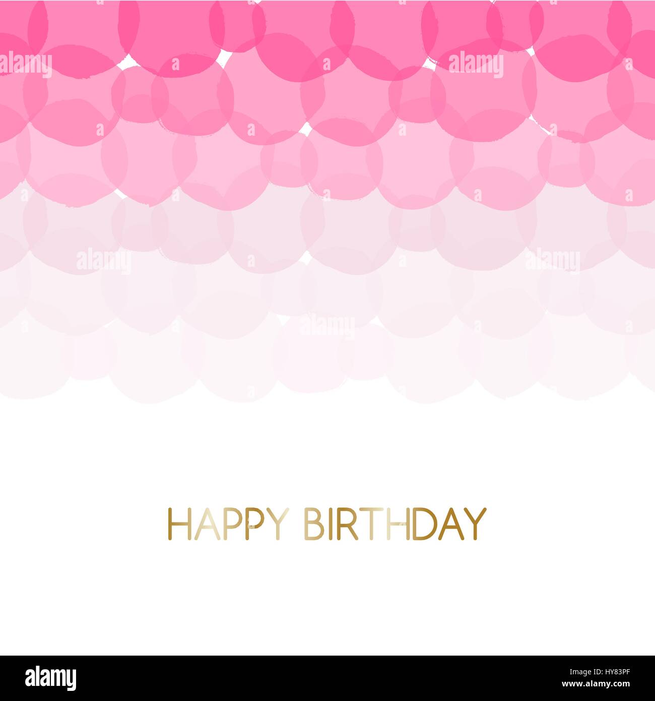 Conception De Cartes De Souhaits D Anniversaire Avec Texte Happy Birthday En Or Et Rose Bulles Dans L Arriere Plan Image Vectorielle Stock Alamy