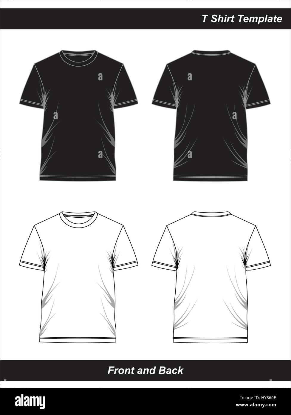 T shirt modèle noir et blanc, vecteur. Illustration de Vecteur