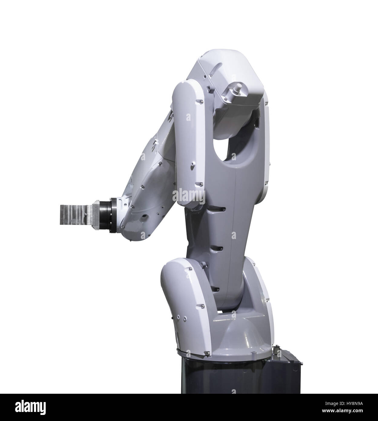 Bras robotique de l'industrie chemin inclus isolés Banque D'Images