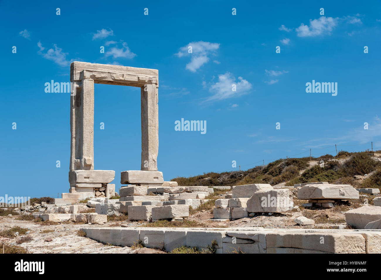 Portara de Naxos, célèbre monument de Grèce Banque D'Images
