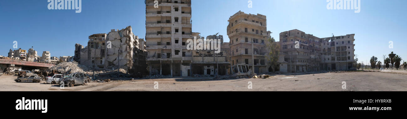 Début 2017 à Alep, puisque la ville est sous le contrôle du régime de plus Banque D'Images