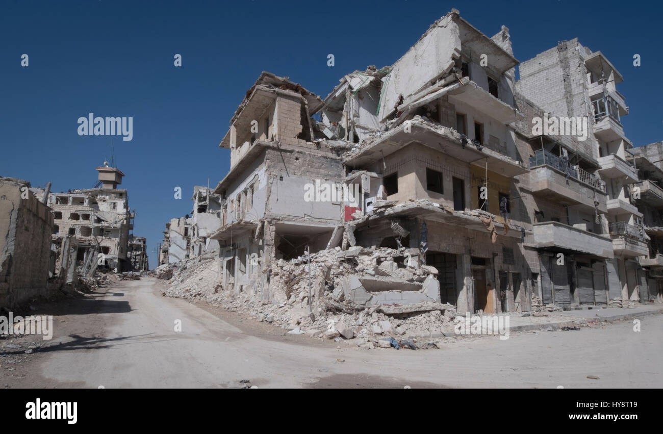 Début 2017 à Alep, puisque la ville est sous le contrôle du régime de plus Banque D'Images