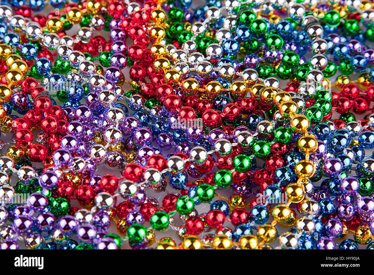 Colliers de perles colorées pour Mardi Gras à New Orleans USA Photo Stock -  Alamy