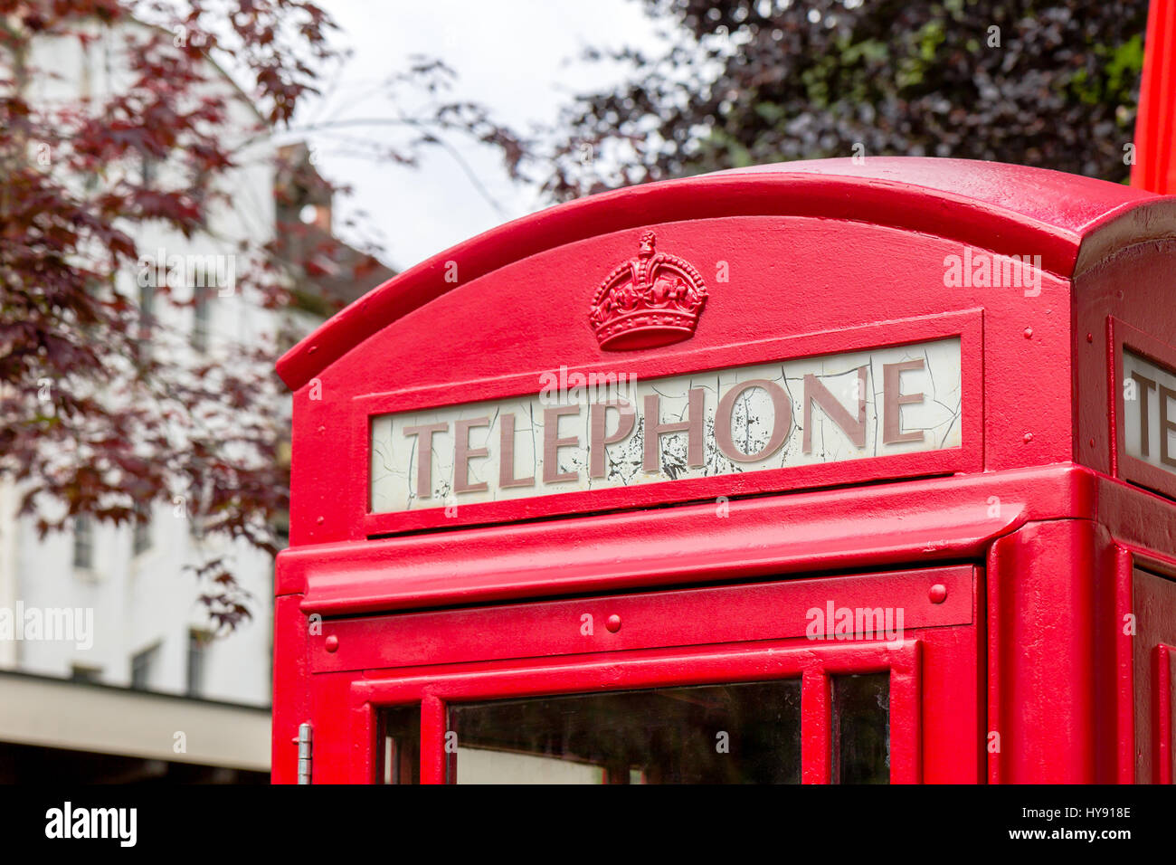 Cabine téléphonique rouge anglais Banque de photographies et d’images à