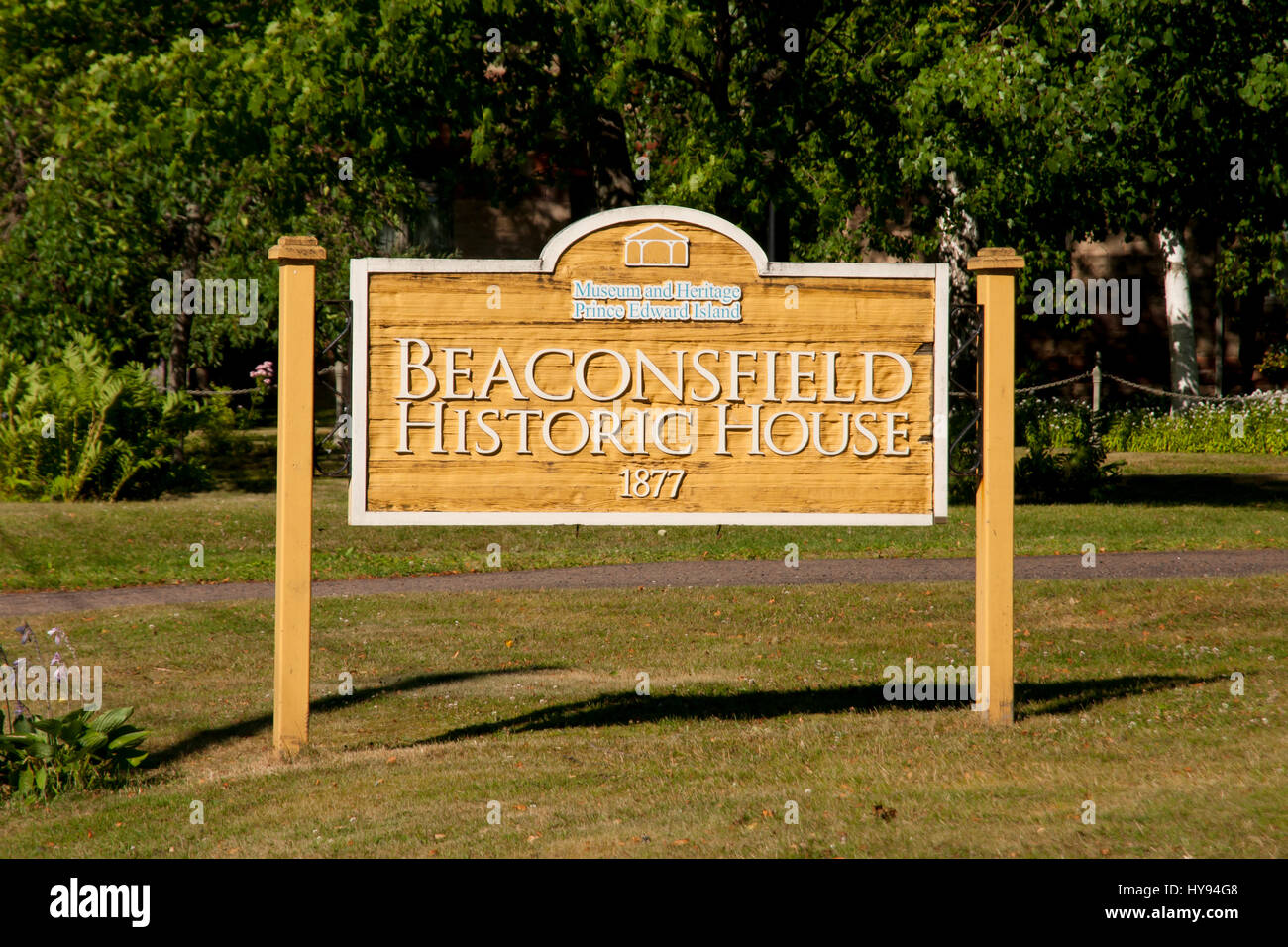 Beaconsfield Historic House Sign - Charlottetown - Canada Banque D'Images