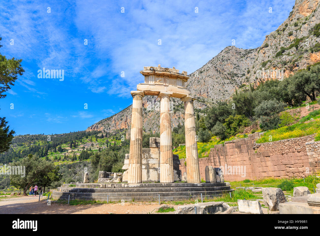 Site archéologique de Delphes, Grèce Antique Banque D'Images