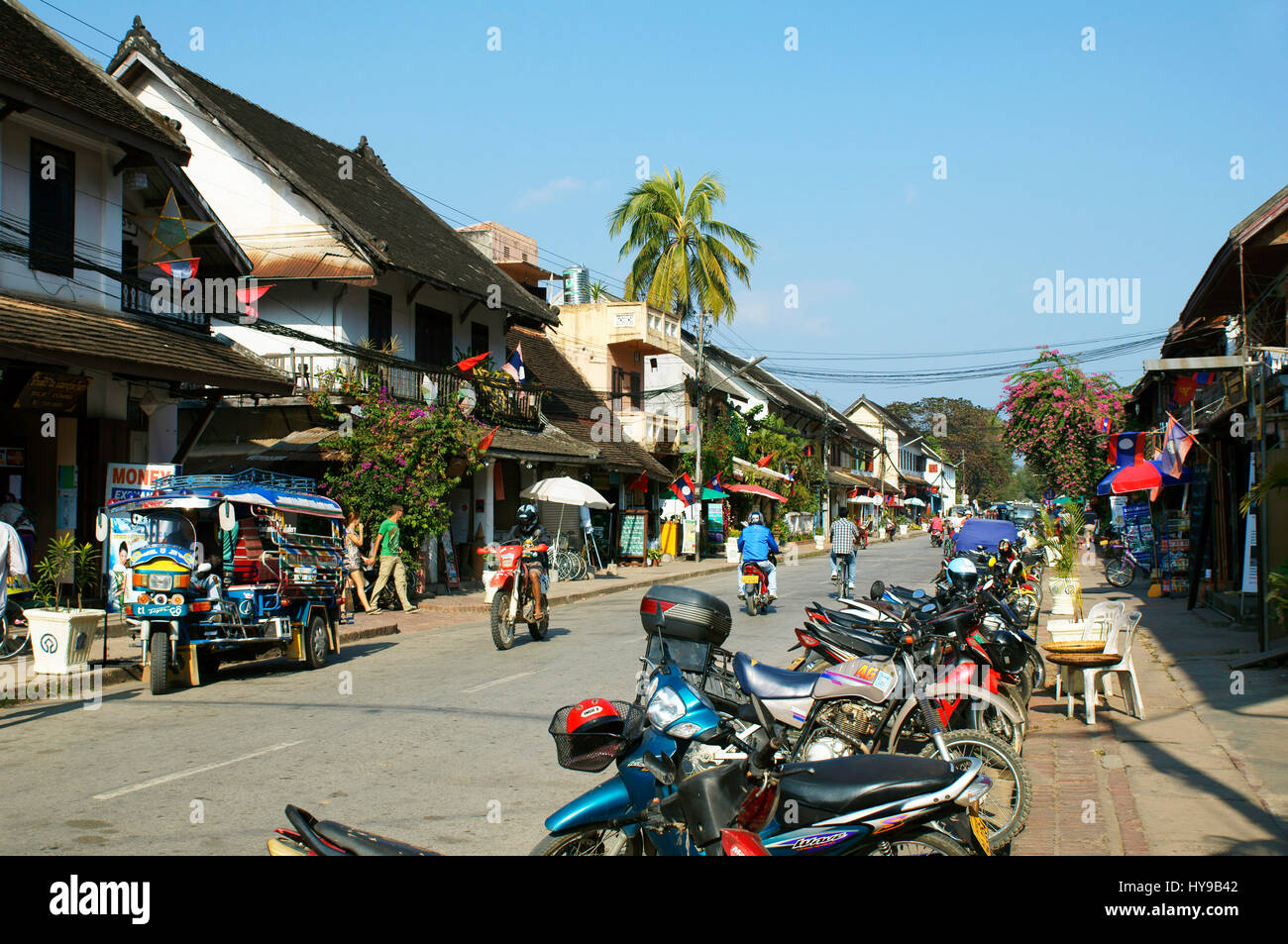 Sisavangvong Road, Luang Prabang Banque D'Images