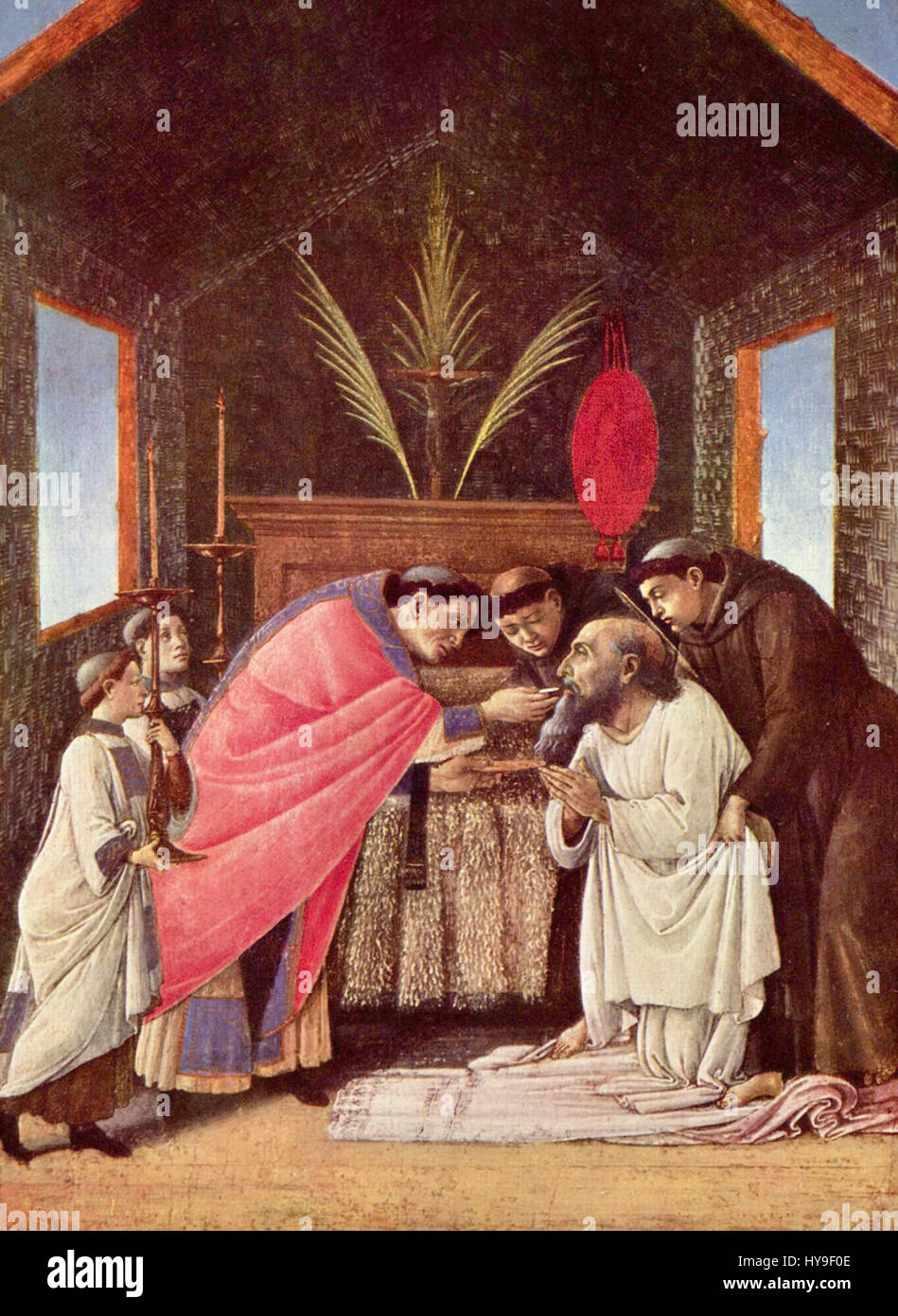 Cette référence se rapporte probablement à l'une des œuvres célèbres de Sandro Botticelli, peut-être une représentation de sujets mythologiques, religieux ou de portraits. Les œuvres de Botticelli sont réputées pour leur composition détaillée et leur élégance, en particulier à la Renaissance. Banque D'Images