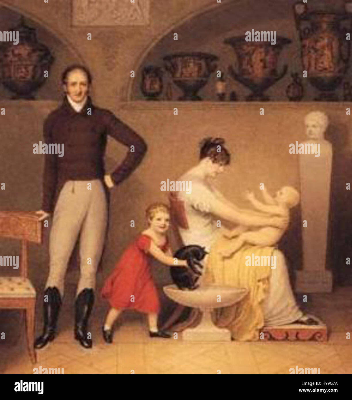 Adam Buck (1759-1833) était un artiste irlandais connu pour ses portraits miniatures. Ses œuvres représentaient souvent des membres de l'aristocratie britannique et de la famille royale, capturant la ressemblance détaillée de ses sujets dans un petit format. Banque D'Images