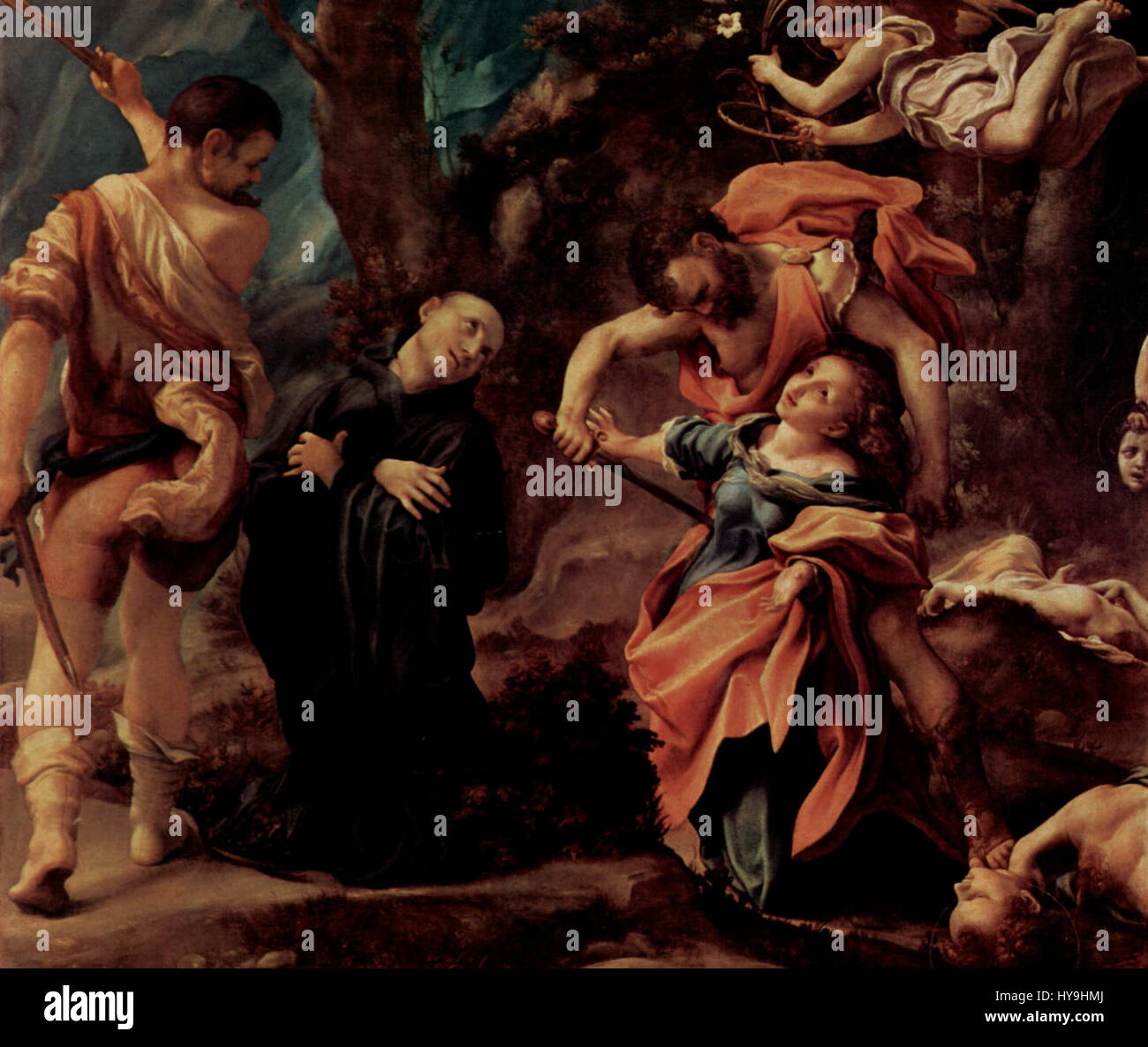 'Correggio 052' fait référence à une œuvre d'art du peintre italien de la Renaissance Antonio da Correggio, connu pour son utilisation du chiaroscuro et des compositions dynamiques. Banque D'Images