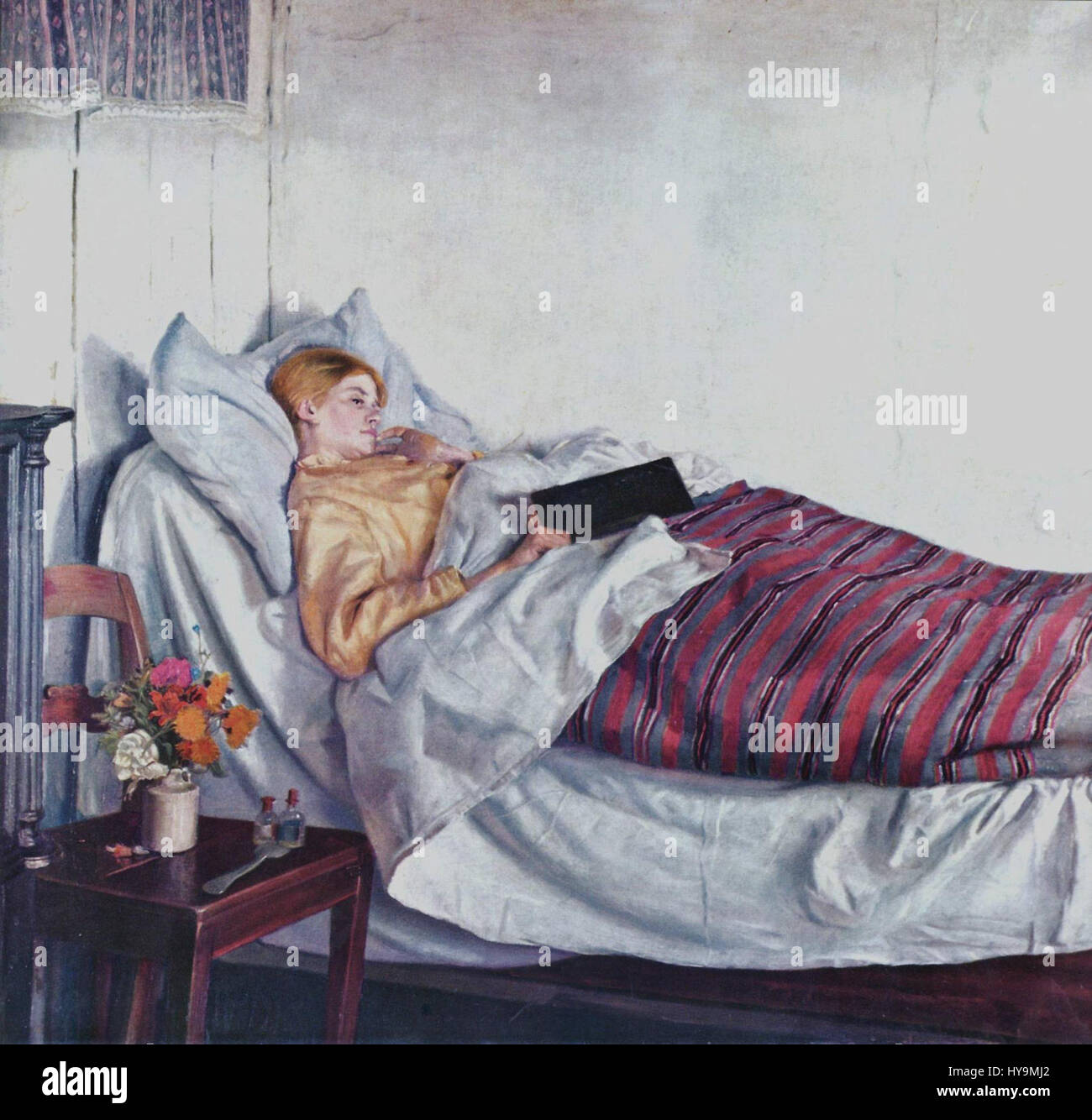 La peinture de Michael Ancher capture la vie quotidienne des pêcheurs au Danemark. Connu pour son style réaliste, les œuvres d’Ancher se concentrent souvent sur la vie rurale et la lutte des individus de la classe ouvrière au Danemark de la fin du XIXe siècle. Banque D'Images