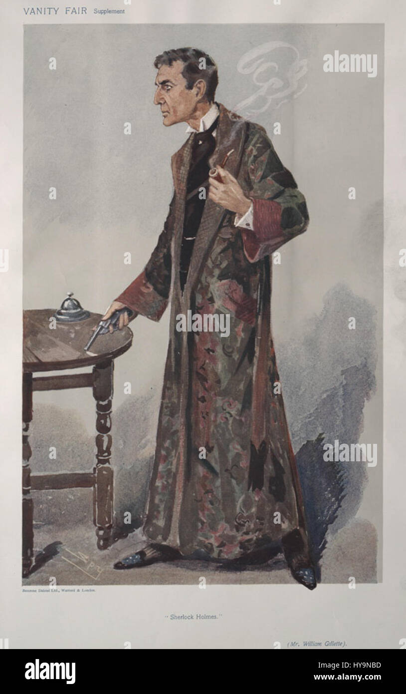 William Gillette, Vanity Fair, 1907 02 27 Banque D'Images