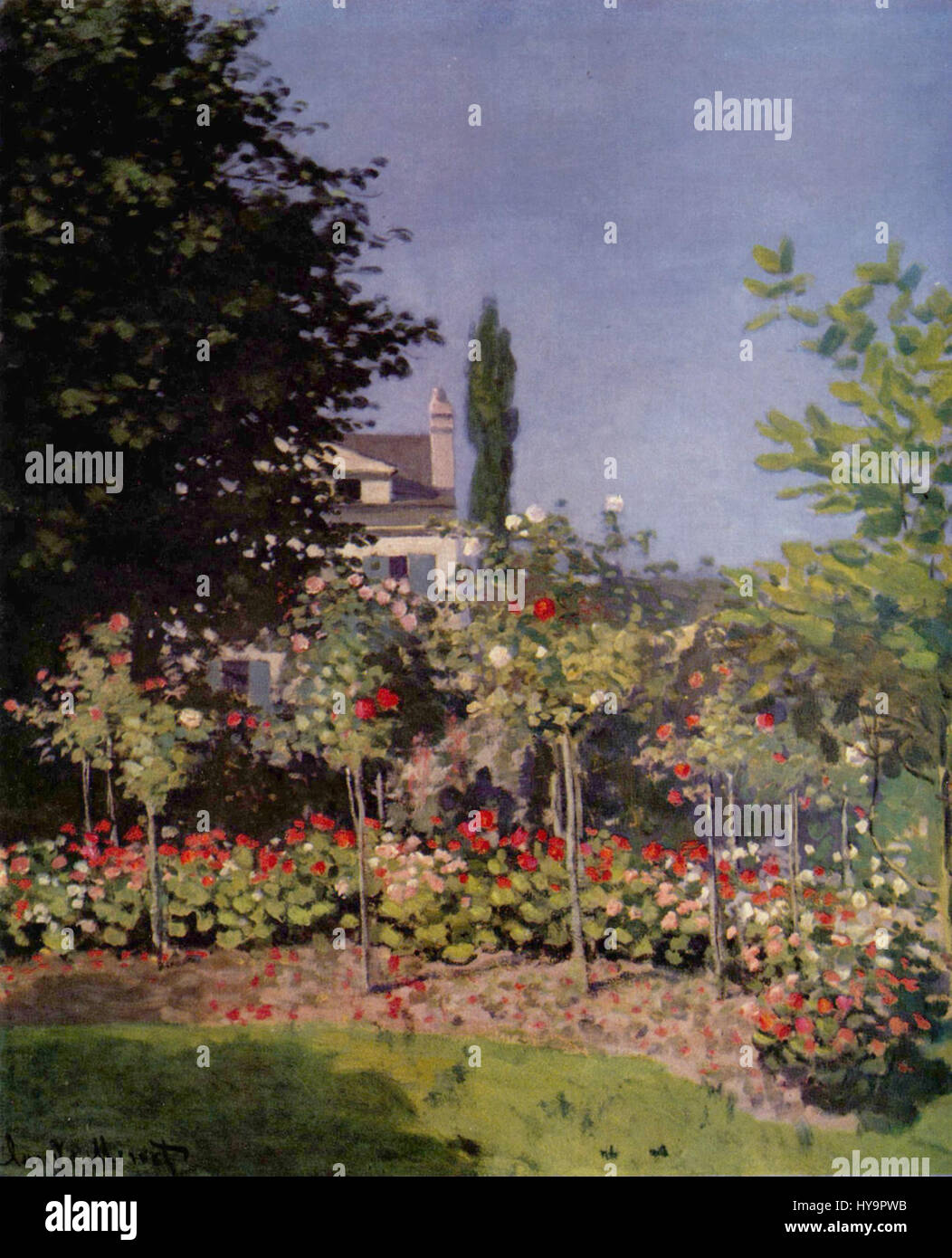 Cette œuvre de Claude Monet, maître de l’impressionnisme, capture le monde naturel en mettant l’accent sur la lumière, la couleur et les effets atmosphériques, typiques de l’approche de Monet à la peinture de paysage. Banque D'Images