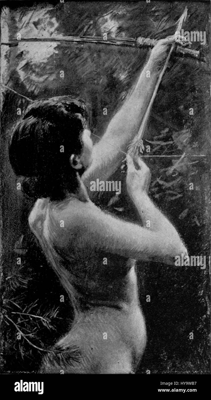 'Midsummer's Night' de Georg Pauli dépeint une scène sereine et mystique d'une soirée d'été, mettant l'accent sur le jeu de lumière et d'ombre, caractéristique du romantisme du XIXe siècle. Banque D'Images