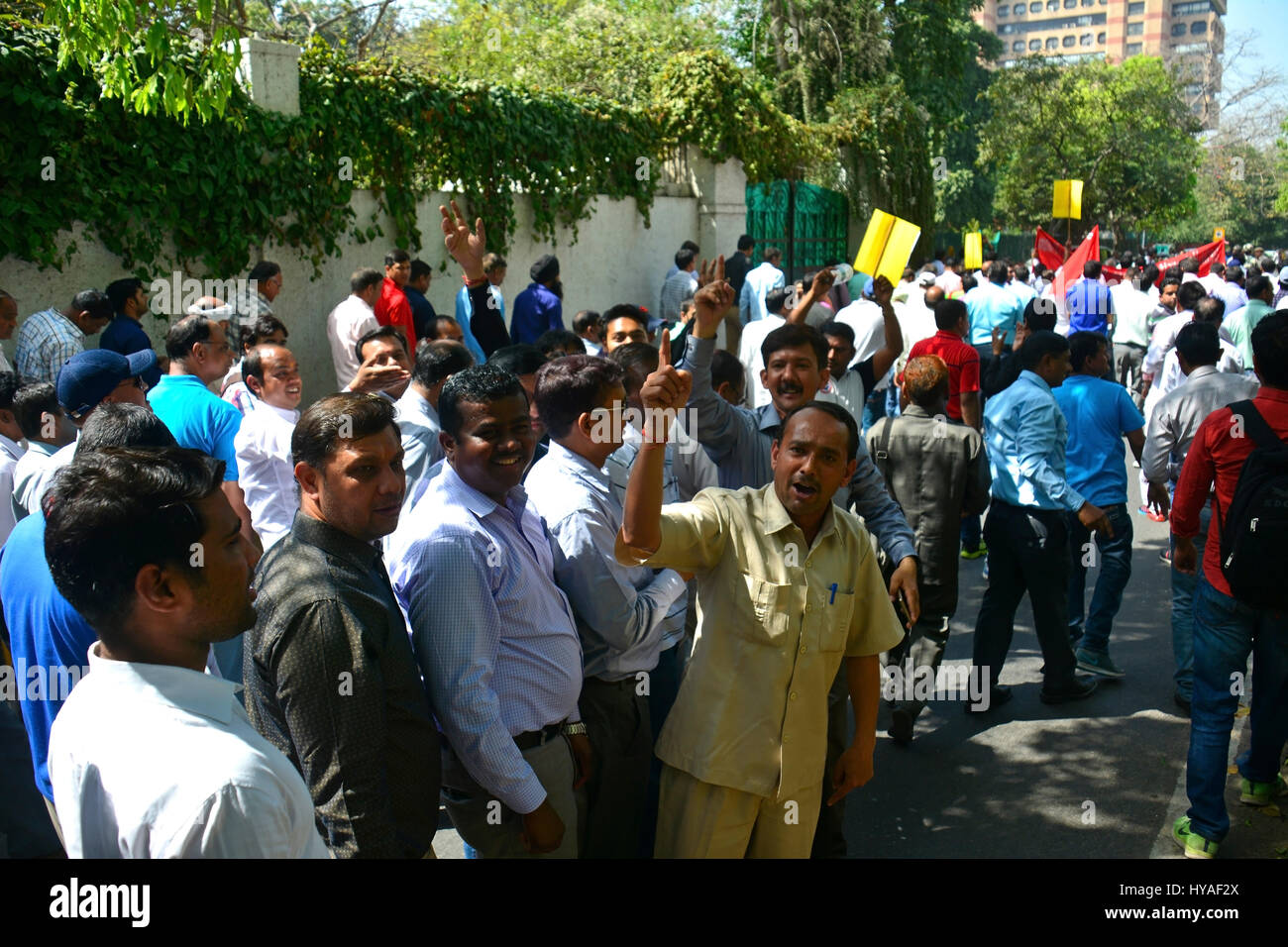 DUCKU Dharna sur Jantar Mantar Banque D'Images