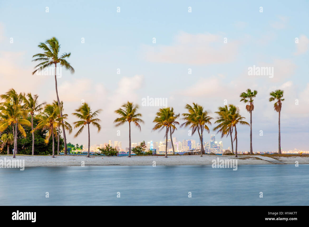 Belle plage tropicale à Miami, Florida, United States Banque D'Images