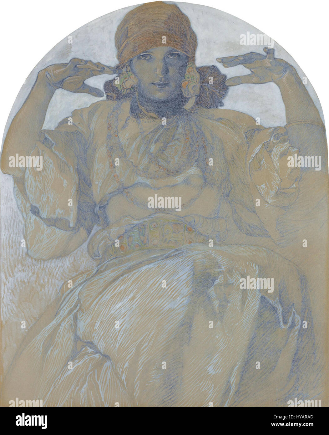 Jaroslava par Mucha Alphonse Mucha (1860 1939) Banque D'Images
